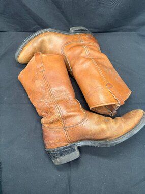 Vintage Men's Brown Leather Mason Western Cowboy Boots Size 10.5